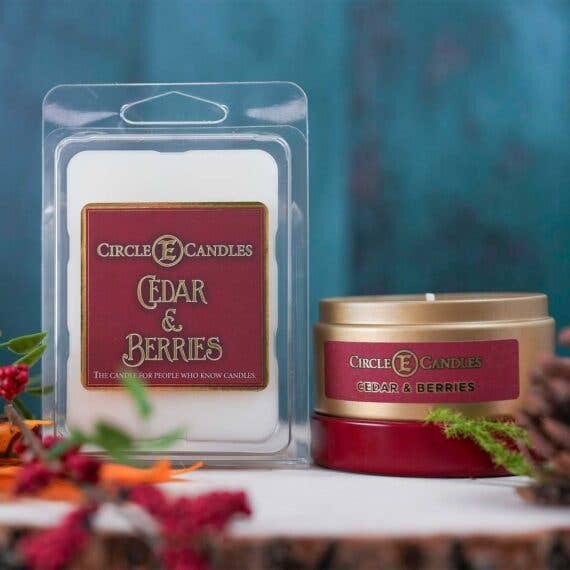 Cedar & Berries: Jar Candle 14oz Circle E Candles