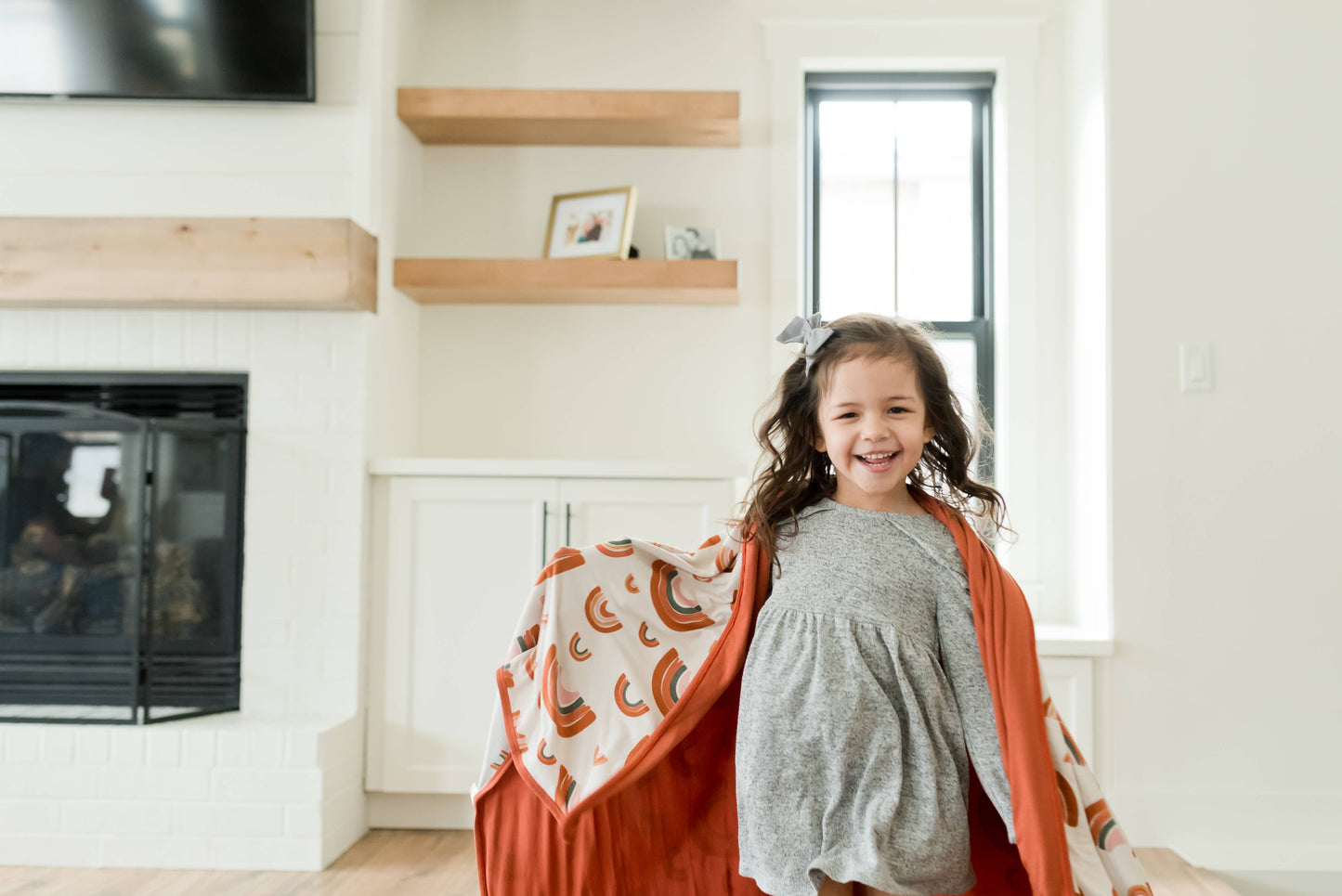 Little Rainbow Child Size Swaddle Blanket, Sensory Friendly