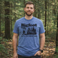 Bigfoot Saw Me Men's T Shirt: Heather Light Blue