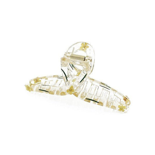 Acrylic Hair Clip With Flower Inlays - The Mustard Seed Collection, The Seed