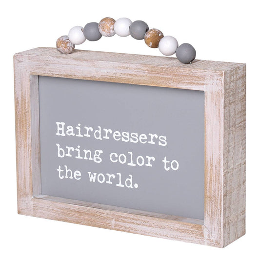 Hairdressers Framed Sign w/ Beads