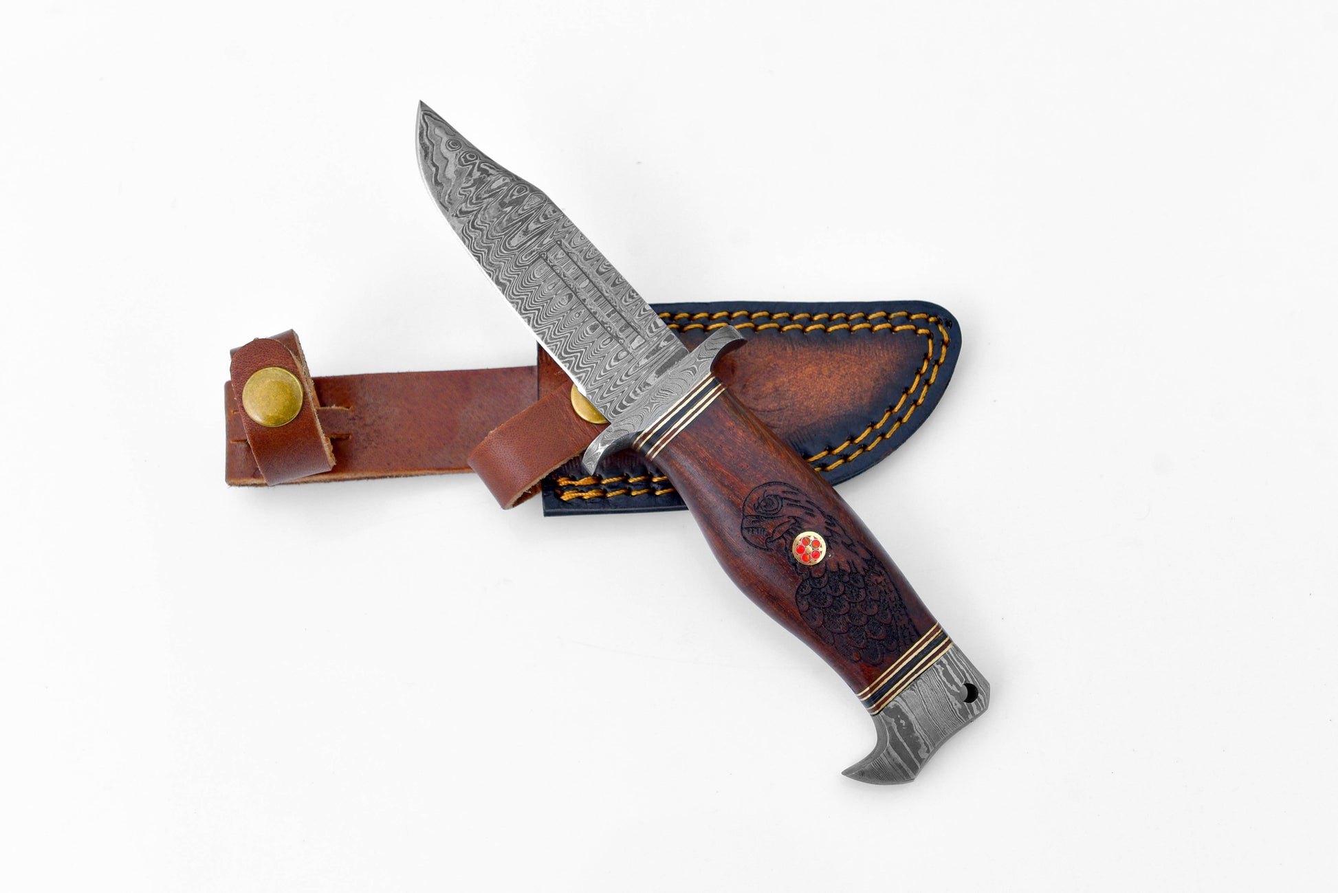 Eagle's Valor Damascus Hunting Knife by Titan