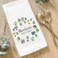 Alachua FL Circle of Houses - Cotton Tea Towel - The Mustard Seed Collection, The Seed