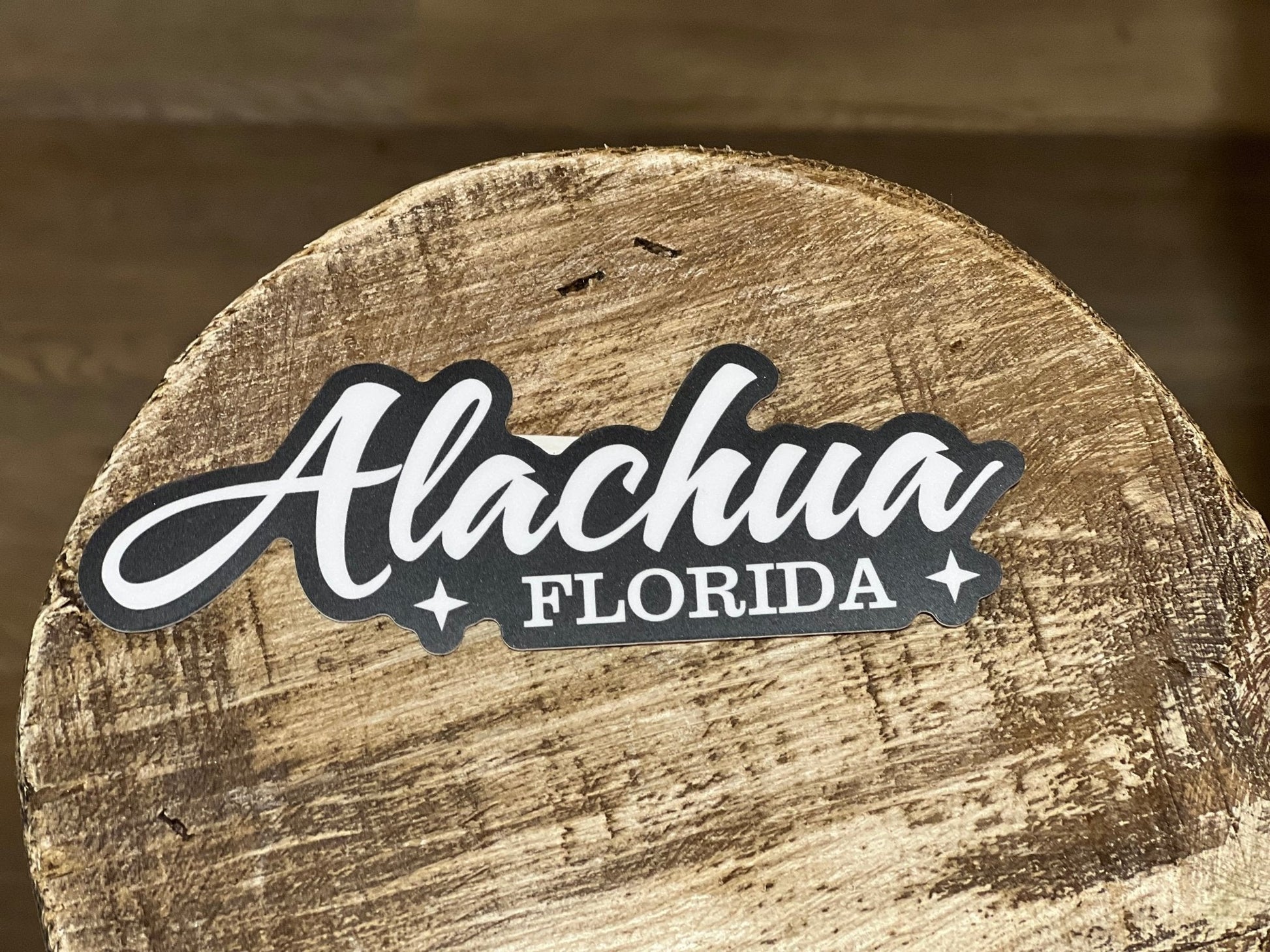 Alachua Florida Sticker Black & White
