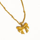 Alannah 18K Gold Non-Tarnish Bow Necklace: Yellow Gold - The Mustard Seed Collection, The Seed
