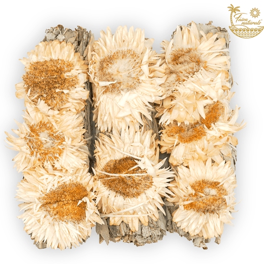Albino Sunflower with White Sage Bundles - The Mustard Seed Collection, The Seed