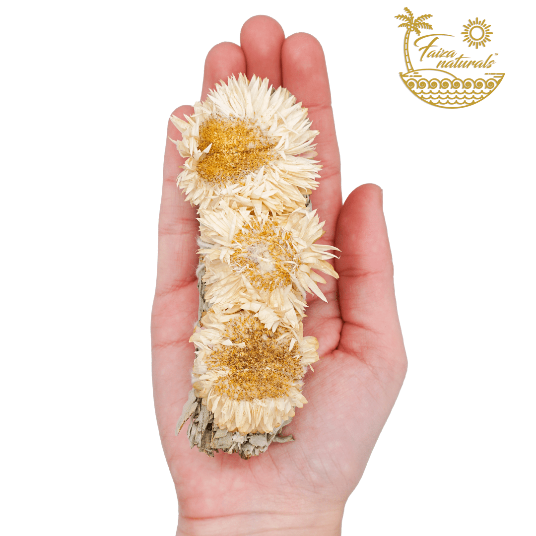 Albino Sunflower with White Sage Bundles - The Mustard Seed Collection, The Seed