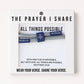ALL THINGS POSSIBLE Christian Cord Bracelet, Bible Verse The Prayer I Share