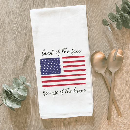 American Flag - Cotton Tea Towel - The Mustard Seed Collection, The Seed