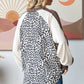Animal Color Block V Neck Long Sleeve Pullover Top: Cream - The Mustard Seed Collection, The Seed