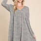 Animal Printed Swing Dress: Rust 