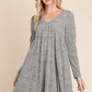 Animal Printed Swing Dress: Rust 