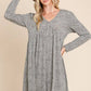 Animal Printed Swing Dress: Rust 