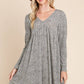 Animal Printed Swing Dress: Rust 