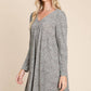 Animal Printed Swing Dress: Rust 