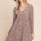 Animal Printed Swing Dress: Rust 