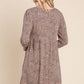 Animal Printed Swing Dress: Rust 