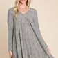Animal Printed Swing Dress: Rust 
