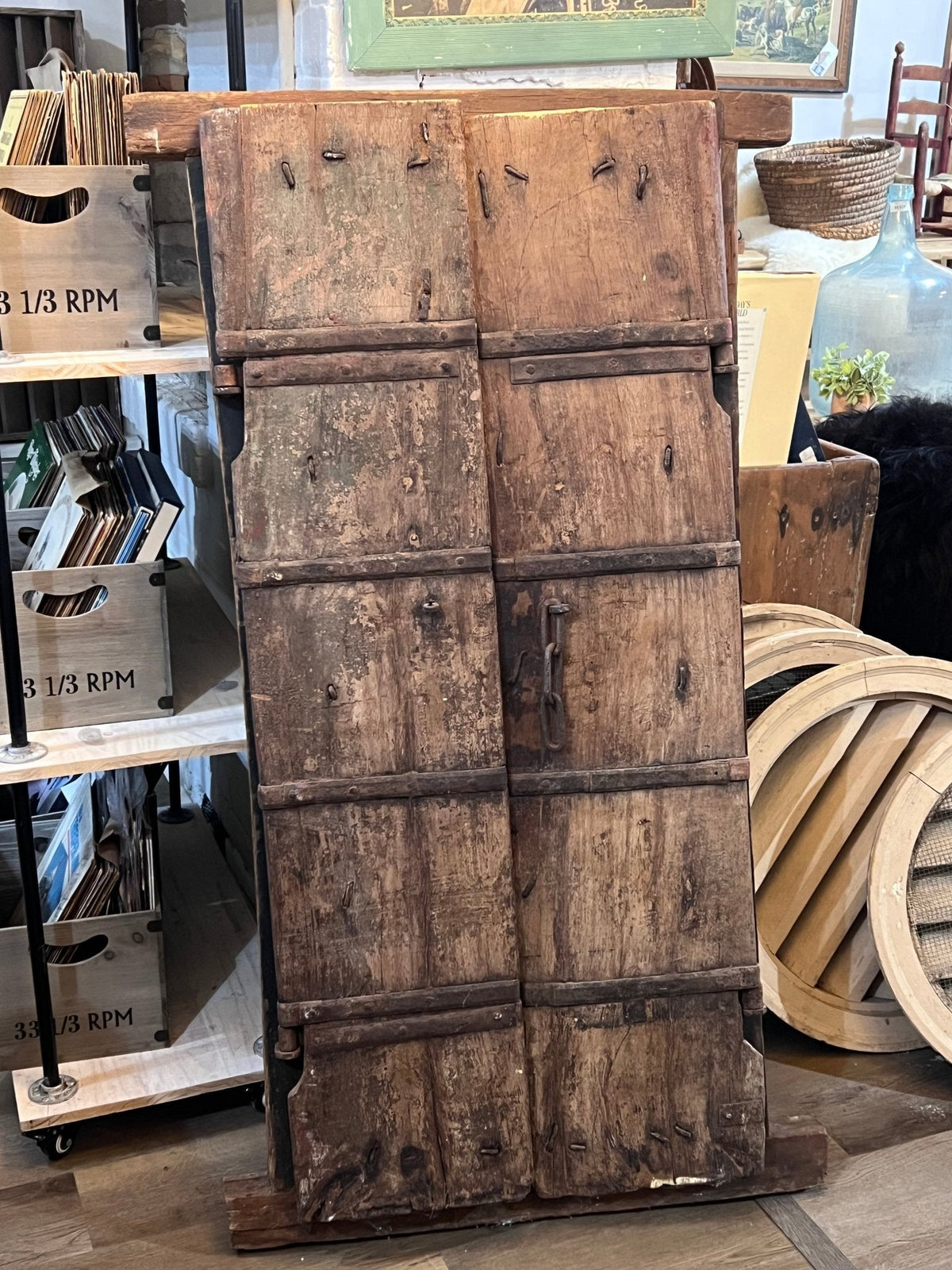 Antique 1700s Spanish Shutters and Frame - The Mustard Seed Collection, The Seed