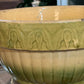 Antique 1800s Farmhouse Yellow Green ware Large Bowl