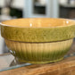 Antique 1800s Farmhouse Yellow Green ware Large Bowl