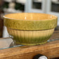 Antique 1800s Farmhouse Yellow Green ware Large Bowl