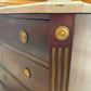 Antique 1890's Marble Top Dresser with Brass Overlay Knobs and Embellishments