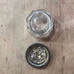 Antique Art Nouveau Sterling Silver & Faceted Glass Vanity Jar – Mini Trinket Box & Pomade Jar, 1.25" x 1.5" - The Mustard Seed Collection, The Seed