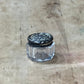 Antique Art Nouveau Sterling Silver & Faceted Glass Vanity Jar – Mini Trinket Box & Pomade Jar, 1.25" x 1.5" - The Mustard Seed Collection, The Seed