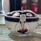 Antique Baby Invalid Feeder Cup Floral Porcelain