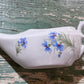 Antique Baby Invalid Feeder Cup Gold Rimmed Blue Green Florals Porcelain - The Mustard Seed Collection, The Seed