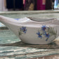 Antique Baby Invalid Feeder Cup Gold Rimmed Blue Green Florals Porcelain - The Mustard Seed Collection, The Seed