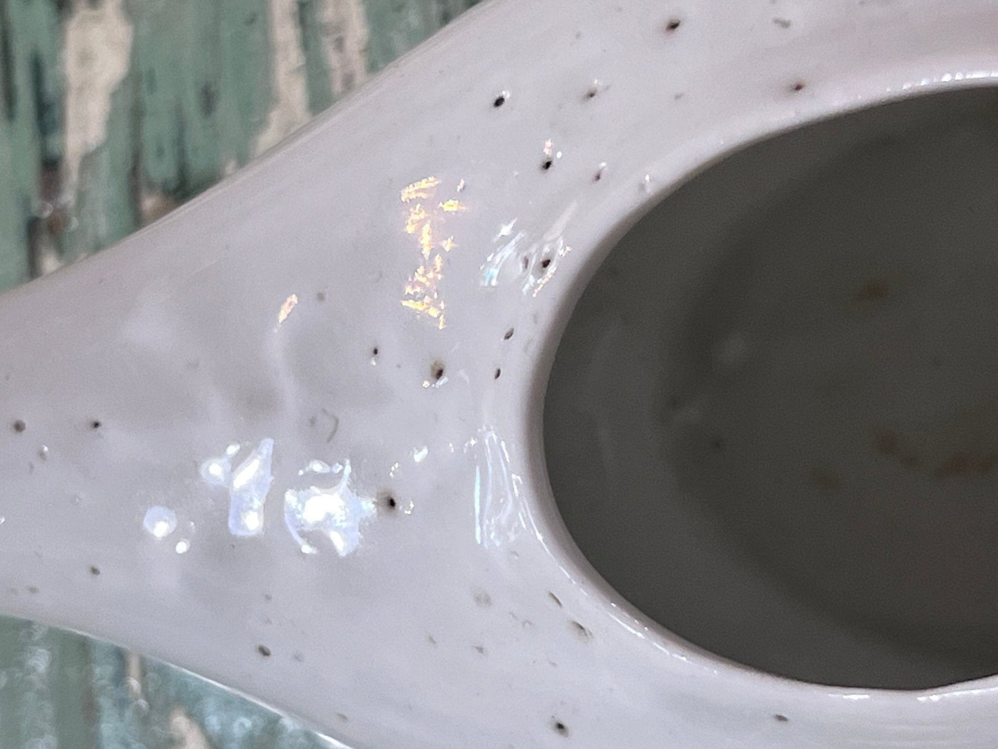 Antique Baby Invalid Feeder Cup Ironstone Pottery Air Holes