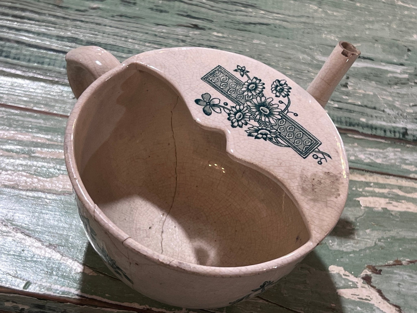 Antique Baby Invalid Feeder Cup Repairs and Crazing - The Mustard Seed Collection, The Seed