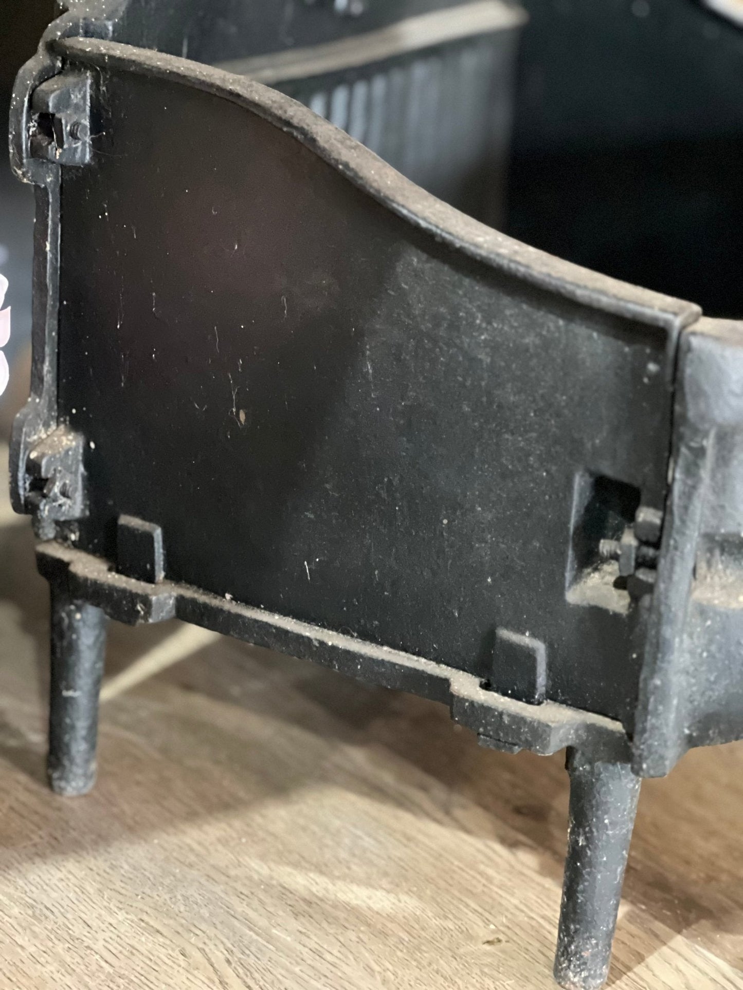 Antique Cast Iron Fireplace Coal Basket