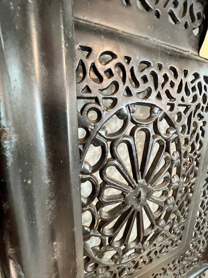 Antique Cast Iron Fireplace Insert Grill Plate - The Mustard Seed Collection, The Seed