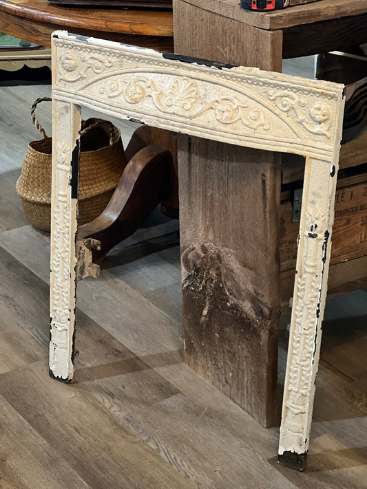 Antique Cast Iron Fireplace Surround: White - The Mustard Seed Collection, The Seed
