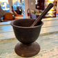 Antique Cast Iron Mortar & Pestle