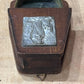 Antique Catholic Holy Water Font & Secret Bottle Holder – Our Lady of Lourdes Wood & Metal Wall Benitier, 6" x 3.25" - The Mustard Seed Collection, The Seed