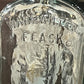 Antique Clear Green Glass Flask Bottle Warranted