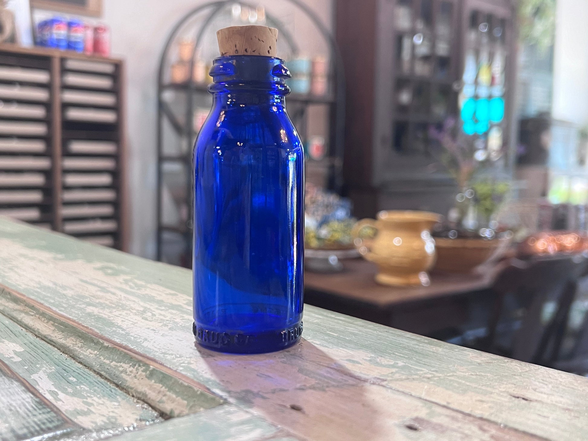 Antique Cobalt Blue Apothecary Emerson Drug Co Seltzer Bottle