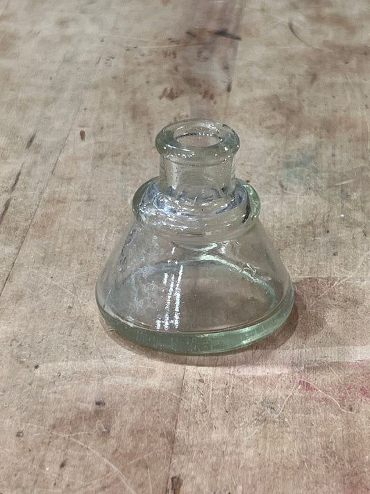 Antique Conical "Umbrella" Glass Inkwell / Individual Bud Vase - The Mustard Seed Collection, The Seed