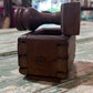 Antique Dual Wheat Bushell Butter Mold with Scraper