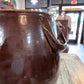 Antique Early Brown Batter Jug w handle - The Mustard Seed Collection, The Seed