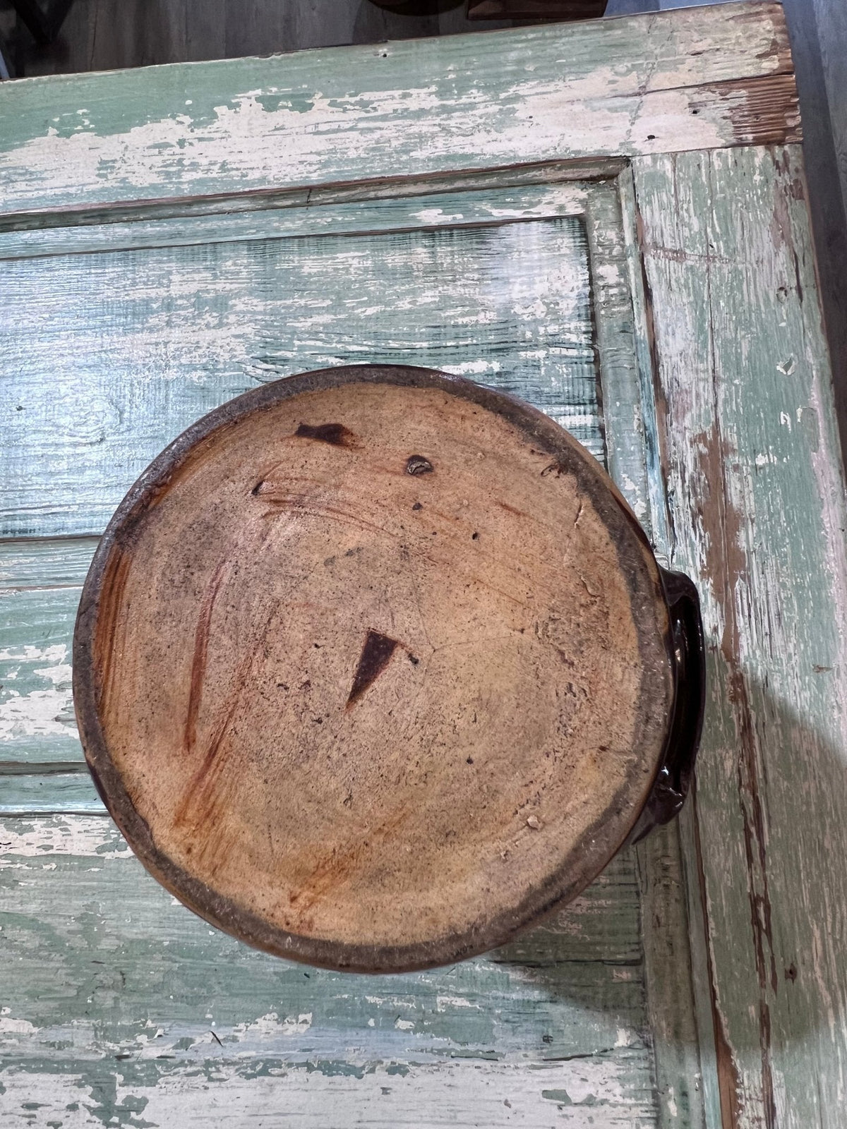 Antique Early Brown Batter Jug w handle - The Mustard Seed Collection, The Seed
