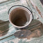 Antique Early Tall Blue White Spongeware Butter Pantry Crock w lid and handle