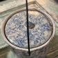 Antique Early Tall Blue White Spongeware Butter Pantry Crock w lid and handle