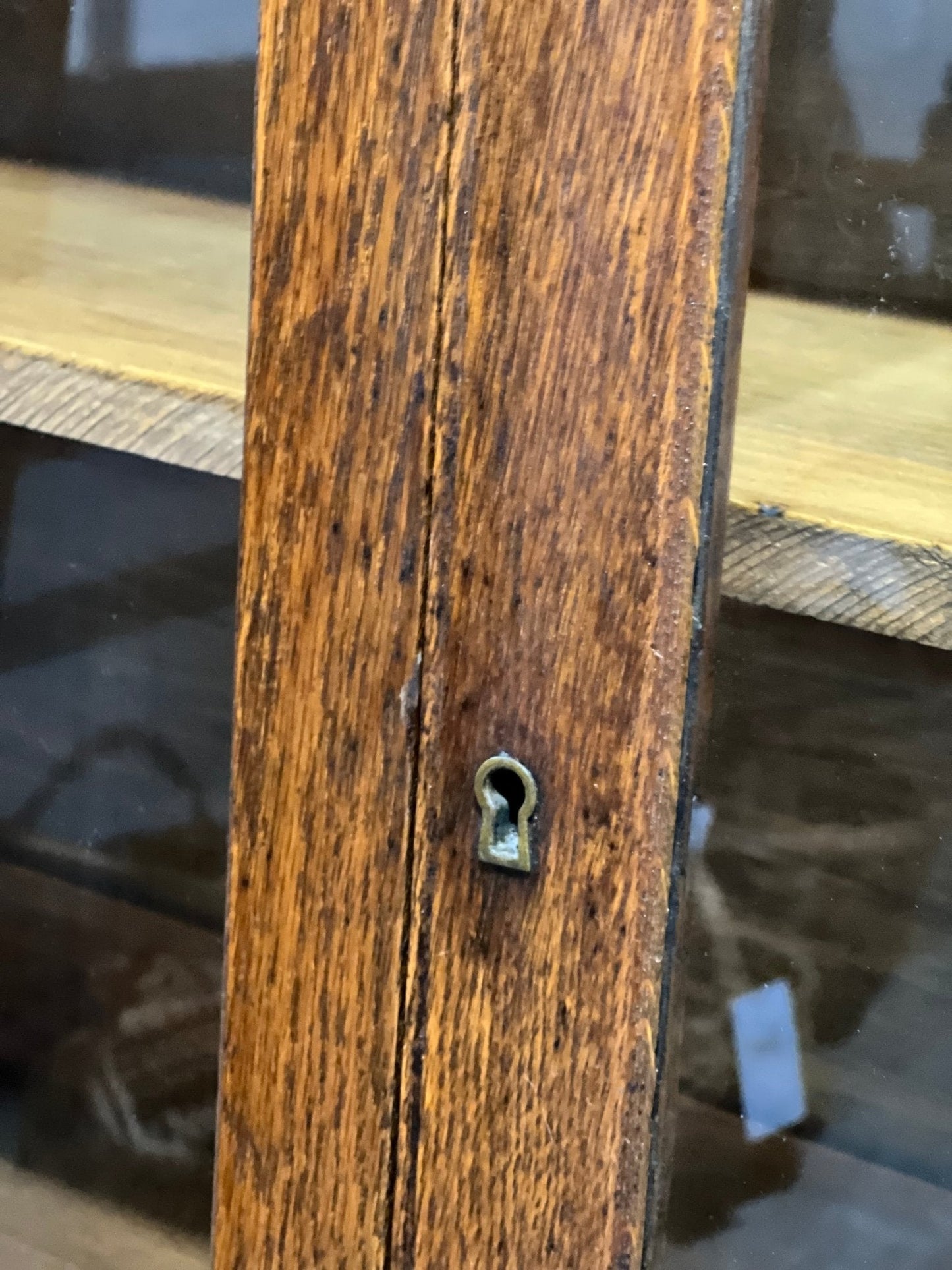 Antique Enclosed Bookcase with Key - The Mustard Seed Collection, The Seed