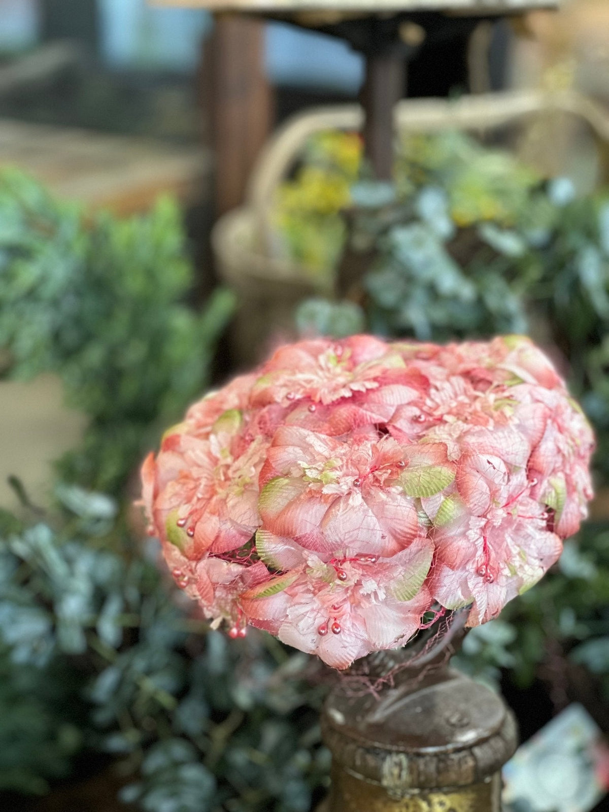 Antique Floral Hat - The Mustard Seed Collection, The Seed