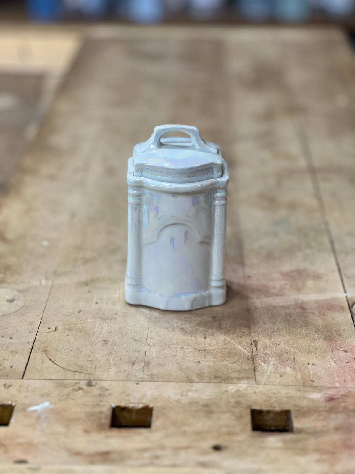 Antique German Lusterware Iridescent Porcelain Kitchen Canisters Spice Jars (Sold Individually) - The Mustard Seed Collection, The Seed